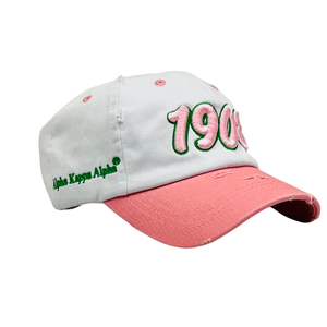 1908 White Pink Hat Embroidered Letter Baseball <b>Cap</b> Two Tone Adjustable Cotton Headwear Casual Fashion <b>Vintage</b> Style <b>Cap</b> for Men - Product Image 3