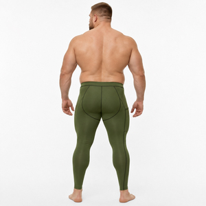 Plus Size Fitness Leggings <b>Men</b> Gym Workout Yoga Pants Breathable Side Pockets Workout Legging <b>Men's</b> High Waist <b>Compression</b> <b>Tight</b> - Product Image 2