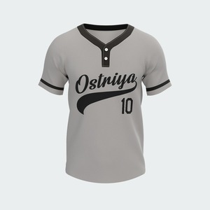 Professional Manufacturers Custom Design Digital Printed Short Sleeve Printed Breathable Quick Dry Two Button <b>Baseball</b> Jerseys - Product Image 6