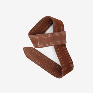 Sangles de musculation en cuir légères et très extensibles avec fermeture pour usage en salle de sport, logo personnalisé, accessoires de fitness OEM - Product Image 4