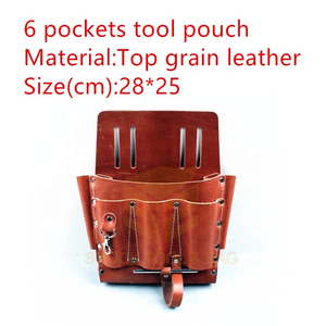 <b>Leather</b> <b>Tool</b> Bag With Pockets And Belt For <b>Tools</b> Storage - Product Image 2
