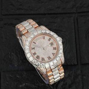 Relojes de Lujo Personalizados con Diamantes de Imitación VVS Moissanite, Reloj de Cuarzo de Primera Calidad para Hombre - Product Image 2