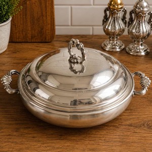 Recipiente redondo de acero inoxidable con tapa y asas para servicio de buffet al mejor precio - Product Image 4