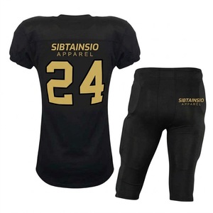 Ensemble complet de maillot et pantalon de football américain pour jeunes, pour les matchs, avec logo d'équipe personnalisé, uniformes de football par sublimation - Product Image 4