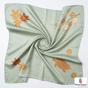 High Quality Custom Printed Short <b>Scarf</b> Fabric Private Label OEM ODM Textile Manufacturer Fashion Accessories Export Factory - Product Image 1
