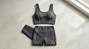 Conjunto de Yoga para Mujer de 2 Piezas, Tallas Grandes, Sin Mangas, Cintura Elástica, Transpirable, de Alta Calidad, Color Liso, para Fitness, MOQ Bajo: 20 Conjuntos - Product Image 6
