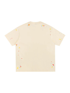 T-shirt graphique style artiste, T-shirt vintage effet éclaboussures de peinture, T-shirt streetwear oversize en coton, T-shirt décontracté au design créatif, Unisexe - Product Image 2