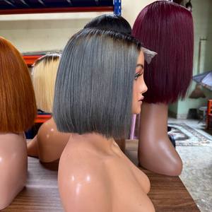 วิกผมแท้เวียดนามขายดีอันดับต้นๆ วิกผมบ๊อบสั้นแบบ HD Lace Front ไม่ต้องใช้กาว ความหนาแน่น 180% สีและเนื้อผมแบบ Remy ปรับแต่งได้ - Product Image 4