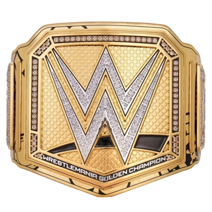 Custom Made Best Selling Undisputed Championship Deluxe Brass 4mm Thick <b>Plates</b> With Glass Stones Wwf Wrestling Championship Belt - Product Image 1