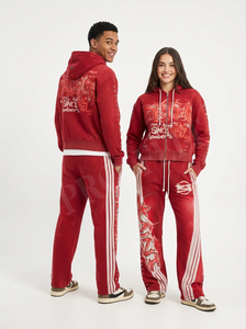 Conjunto de Sudadera con Capucha y Pantalones Deportivos con Logotipo Bordado Personalizado, 100% Algodón, Cómodo y Clásico - Product Image 5