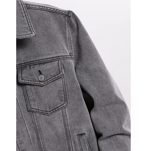 New Fashion Wholesale Plain <b>Men</b> <b>Denim</b> <b>Jackets</b> Wholesale Top Quality Jeans <b>Jackets</b> for Online Sale with Customized Colors - Product Image 6