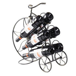 Antique Style Metal Wine <b>Rack</b> 6 Bottle Capacity <b>Display</b> Stand Home Furniture Decor Handmade Wine <b>Racks</b> - Product Image 2