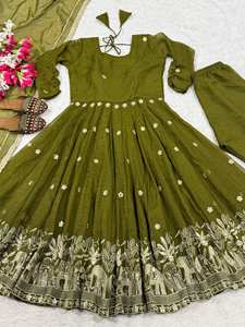 Ramdev Trading Women's Modern Design Elegant Embroidered Sequences Kurta/P <b>Kurti</b> Quick Dry All Seasons Wedding Party Diwali - Product Image 6