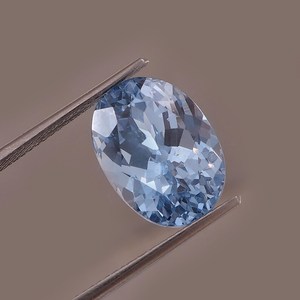 Aigue-marine naturelle ovale facettée, pierre précieuse bleu ciel, 20 carats, certifiée par un tiers, pierre de naissance de mars, pour la fabrication de bijoux ZUBEDA - Product Image 4
