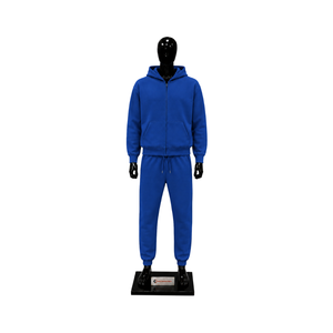 Conjunto Deportivo Personalizado Azul Rey para Hombre, Sudadera con Cremallera Completa y Pantalones Jogger, Ropa Deportiva Informal para Gimnasio, Entrenamiento y Uso Diario, Venta al Por Mayor - Product Image 1