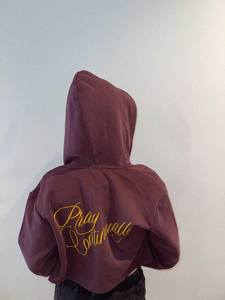 Sudadera con Capucha de Invierno para Mujer, Estilo Urbano, Vintage, Color Carbón, Mezcla de Algodón, ODM, con Logotipo Frontal - Product Image 5