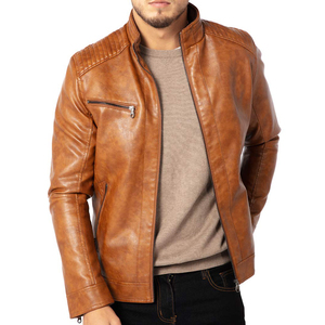 Premium High Quality Leather Fashion <b>Jacket</b> Leather Material Slimming Fit Moto Style Coat Fashionable Streetwear For Adults - Product Image 5