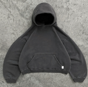 Nouveau Sweat à Capuche Homme Tendance en Molleton 100% Coton, Coupe Oversize Boxy, Épaules Tombantes, Grammage Lourd, Sans Cordon, Style Streetwear - Product Image 6