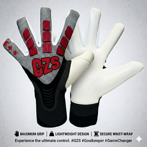 OZS Leather Football Goalkeeper Gloves Waterproof Lightweight Non-Slip Secure Wrist-Wrap Maximum Grip Unisex Sports Gear - Product Image 3