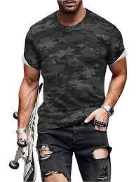 T-shirt en coton avec motif camouflage tigre, maintien de la couleur supérieur, confort tricoté et logo personnalisé - Product Image 3