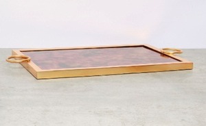 Bandeja de Servir de Madera con Estampado Floral y Asa, Bandeja Cuadrada Decorativa para Té, Café y Aperitivos, para Uso en el Hogar, Cocina, Hotel y Restaurante - Product Image 6