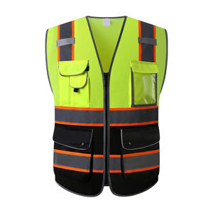 Gilet de sécurité réfléchissant haute visibilité orange, séchage rapide, imperméable, vêtement de travail, gilet de signalisation pour travaux de construction et routiers - Product Image 5