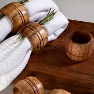 Luxury <b>Wooden</b> Wedding <b>Napkin</b> <b>Ring</b> Handmade Classic Durable Eco-Friendly Dining Decor Tradebyd - Product Image 4