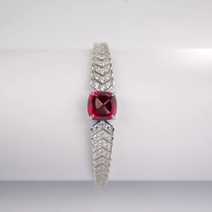 Luxury 925 Silver <b>Bracelet</b> With Cushion Cut Ruby Center And Diamond Accents IGI Certified Women's Jewelry - Product Image 6