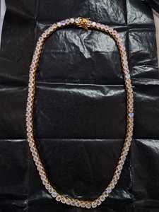 Piedra de luna azul brillante de 4x4 mm, chapada en oro de 18 quilates, plata de ley 925, estilo clásico con cuentas, para mujer, con engaste de garra azul brillante. - Product Image 2