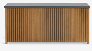 Premium Slatted Acacia <b>Storage</b> Chest | Modern <b>Outdoor</b> Organizer for Patio, Dining, Hotel Use | Dark Finish | Vietnam Supplier - Product Image 2