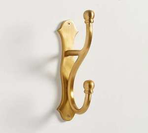 Vintage Gold Brass Wall <b>Hook</b> Twisted Rope Loop Design <b>Single</b> Hanger Creative Luxury Towel Robe <b>Coat</b> Holder Bracket Mount - Product Image 4