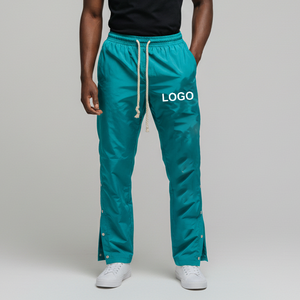 Conjunto Deportivo Casual de Primavera para Hombre, Pantalones Jogger Holgados con Capucha Desmontable, Chaqueta Ligera con Cierre, Nylon, Resistente al Viento - Product Image 4