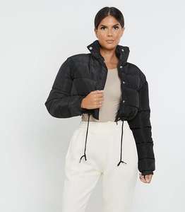 Veste courte matelassée pour femme, veste d'hiver rembourrée - Product Image 1