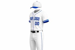 Ensemble d'uniformes de baseball personnalisés unisexe, maillot court et pantalon, impression par sublimation, évacuation de l'humidité, toutes saisons, devant - Product Image 4