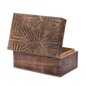 Élégance Boîte à bijoux en bois sculptée à la main Organisateur de stockage de souvenirs pour femmes disponible en plusieurs tailles - Product Image 3