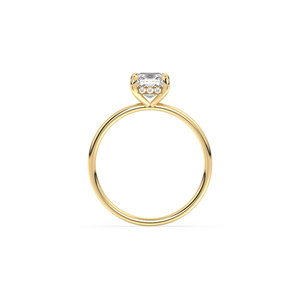 REYES Princess Cut 0.96 Carat Moissanite Hidden Halo <b>Ring</b> in <b>925</b> Sterling <b>Silver</b> Anniversary Gift Fine Jewelry For Women - Product Image 5
