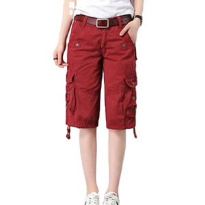 Pantalones Cortos Cargo Rectos de Algodón Tejido 3D Sólido Casual para Hombre, Transpirables, con Múltiples Bolsillos, para Uso en Exteriores y Gimnasio - Product Image 2