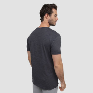 Camiseta de Marca Personalizada, Cuello Redondo, Imprimible, de Algodón, Color Sólido, para Hombre, Manga Corta, Larga, Ligera - Product Image 2