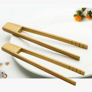 Pinzas para alimentos y tostadas, pinzas Newell para ensalada, utensilios de cocina de madera, pinzas de cocina, mini espátula, pinzas pequeñas, pinzas versátiles - Product Image 5
