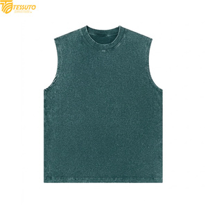 Débardeur Homme Vintage Personnalisé en Coton Épais Délavé à l'Acide, Style Musculation, Sans Manches, Streetwear, Uni, Vierge, Fabricant - Product Image 3