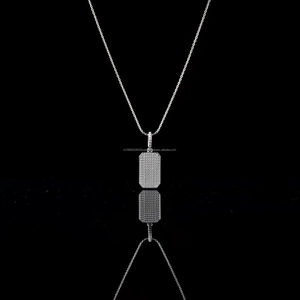 Pave Moissanite <b>Dog</b> Pendant 925 Sterling Silver Rhodium Plated Iced Round Cut Diamond Customizable Weight Unisex Hip Hop Jewelry - Product Image 2