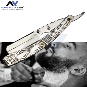 Navaja de Afeitar Profesional Plegable para Hombre, de Acero Inoxidable, para Recortar la Barba, para Salón y Cuidado Personal en Casa - Product Image 2