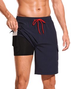 Color Customer Logo OEM Summer Plain Quick Dry Elastic Waist Track shorts Swimpant Beach Short Knitted <b>Men</b> <b>Trunk</b> Short - Product Image 1