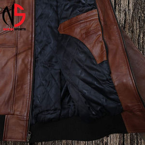 Chaqueta de Cuero Casual para Hombre, Otoño Invierno, con Cierre, Manga Larga, Chaqueta de Moda, Último Modelo, Servicio OEM 2026 - Product Image 5