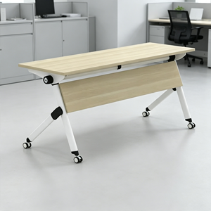 Foldable Modern Melamine Training Table TRY Leg <b>Space</b> <b>Saving</b> Multipurpose <b>Desk</b> Workshops Schools Offices Hotels Furniture - Product Image 1