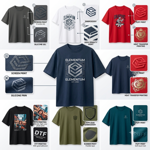 T-shirt à manches courtes pour homme Elementa, bleu marine, col rond, coupe classique, jersey de coton, décontracté, respirant, logo imprimé sur le devant - Product Image 5