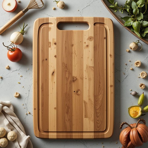 Tabla de cortar de madera de acacia con ranura para jugos, tabla para queso, apta para lavavajillas - Product Image 3