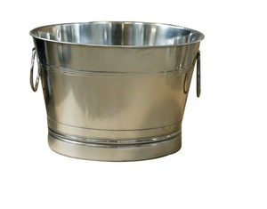 Poubelle à pédale en acier galvanisé à ouverture supérieure, avec seau intérieur en plastique, style ovale classique, durable, pour usage intérieur/extérieur - Product Image 3