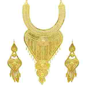 Joyería de Moda al por Mayor, Collares Pesados Estilo Dubái Turco, Chapados en Oro de 14K, 18K y 24K, Diseño Tradicional, Conjunto de Joyería Nupcial - Product Image 4