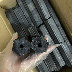 Briquettes hexagonales de charbon de bois noir de sciure de bois dur de haute qualité 7000-8000 Kcal/kg Valeur calorifique 3,0%-5,0% Cendres BBQ OEM/ KAW - Product Image 3